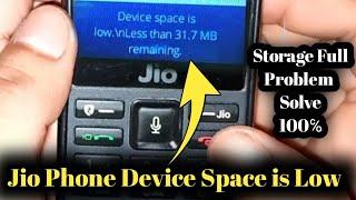 jio phone storage full problem/ jio phone device space is low problem/ Jio Mobile Memory Full