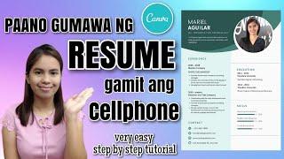 Paano Gumawa Ng Resume Gamit Ang Celphone |HOW TO MAKE RESUME USING CELLPHONE| Tagalog Tutorials