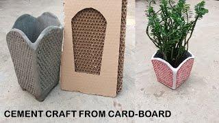 DIY: How to Make a Creative Cement Pot from Cardboard?