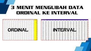 Cara Mudah Mengubah Data Ordinal Ke Interval | Transform Data Ordinal to Interval