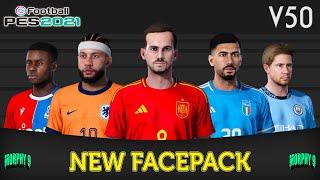 PES 2021 | NEW FACEPACK V50 CPK & SIDER VERSION | FACE MIXED