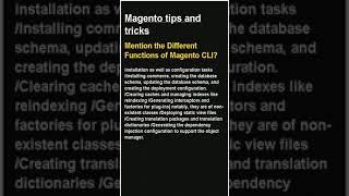 Magento tips and tricks   #Magento #shorts #javascript #nodejs #python #programming #mysql  #react