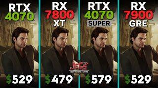 RTX 4070 vs RX 7800 XT vs RTX 4070 Super vs RX 7900 GRE | Ryzen 5 7600 | Tested in 15 games