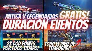 OFICIAL!! DURACION Evento AK117 GRATIS MITICA Y 2X COD POINTS! TRAILER TEMPORADA 1 | COD Mobile