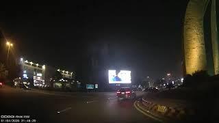 Stunning night scenes of Bahria town Lahore dash cam video