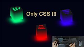ASMR Programming - Glowing Cube with CSS - No Talking