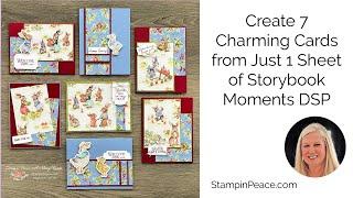 Create 7 Adorable Cards from Just 1 Sheet of Storybook Moments DSP (February 2025)