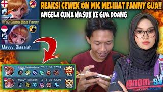 REAKSI CEWE PAKAI ANGELA ON MIC MELIHAT FANNY GUA!! MASUK KE GUA DOANG NIH ANGELA!!