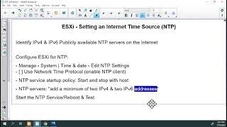 ESXi Configuring NTP