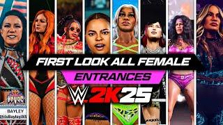 WWE 2K25 EVERY FEMALE ENTRANCE IN THE GAME