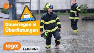 Heftiger Regen und Schnee in unseren Nachbarländern | logo! Nachrichten vom 14.09.2024