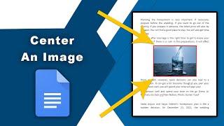 How to center an image in google docs document
