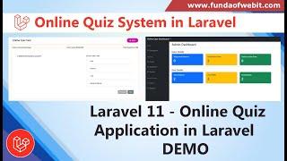 Laravel Online Quiz System - 1: Laravel 11 Online Quiz Application Demo from scratch step by step