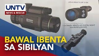 Military grade digital night vision rifle scopes, bawal sa sibilyan; arms dealers, binalaan – PNP