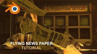 Animate flying papers in a Cinematic Scenario PART 1  - Blender 2.92 TUTORIAL.