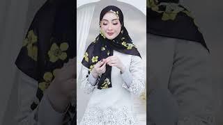 Model Hijab Segi Empat Motif Terbaru Cantik Kekinian #hijabstyle