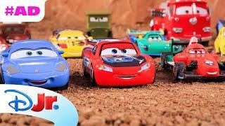 AD | Lightning McQueen and Francesco Race in Radiator Springs | Pixar Cars x Mattel | @disneyjr