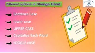 How to Change Case in Ms Word BPDAV