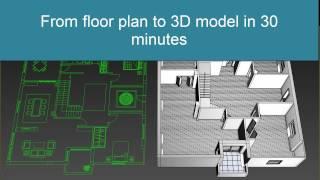 3ds Max Modeling Apartman in 30 minutes from .dwg file with exercise file