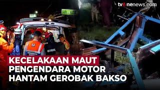 Pengendara Motor Meninggal Usai Hantam Gerobak Bakso dan Terpental ke Parit | OneNews Update