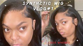 Synthetic Wig Vlog #1 | skincare included!