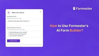 Formester's New AI Form Builder is Incredible!