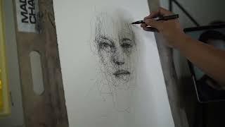 SCRIBBLING A PORTRAIT WITH A PEN (TUTORIAL)