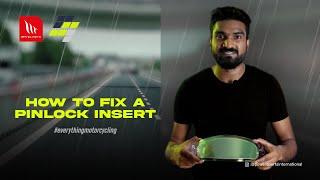 How to fix a Pinlock Insert on a Helmet Visor/ Antifog Insert Fixing on a Visor