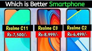 Realme C11 VS Realme C3 VS Realme C2 Mobile Comparison Hindi | Best Smartphone Under 9,000