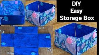 How To Make Fabric Storage Box/Fabric Basket Sewing Tutorial/DIY Fabric Storage Basket Fabric Box #3