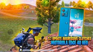 AGGRESSIVE 1V4 SQUAD WIPE  MOTOROLA EDGE 40 NEO / BGMI TEST 2024