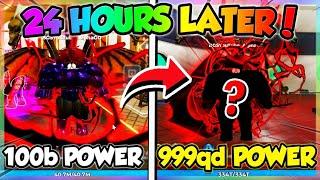 *999qd POWER* Noob  PRO in 24 HOURS!! (Gym league Roblox)