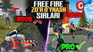 FREE FIRE ZO'R O'YNASH SIRLARI |NOOBDAN PROGA AYLANISH  | 4K PRINCE #freefire