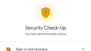 Google Account Security Checkup You have recommended actions Problem Solve | Security Check-Up