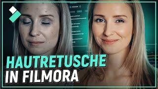 Hautretusche & Haut verschönern & Pickel entfernen in Filmora | Tutorial DEUTSCH