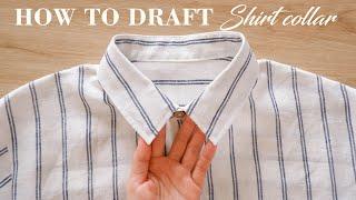 How to draft shirt collar pattern