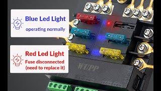 How to Wire a Fuse Block with Relay, WUPP 6 Circuits Fuse and Relay Box with ACC Interface