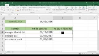 Excel - 3 Avancé - Cours Fonction Date AUJOURDHUI