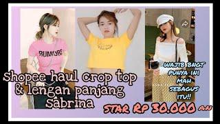 Wajib Punya!!  Shopee Haul Baju Crop top Dan Lengan panjang Murah Tapi Bagus