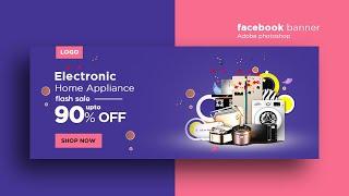 home appliance banner design in photoshop cc | Facebook ads banner design