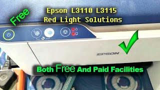 Epson L3115 and Epson L3110 red light blinking problem solved free