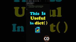 Super Useful In Python Dictionary #programming #python #coding