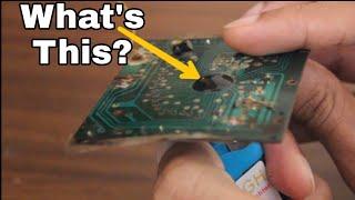 Whats Inside Black Stuff in Calculator Circuit board | IC