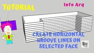 Create horizontal groove lines on selected face / 1001bit plugin SketchUp