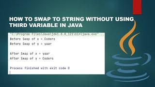 How to swap two String without using the third variable in Java. Java programming.