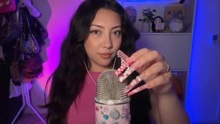 ASMR bare mic scratching with REALLY long nails 