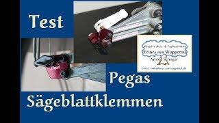 Pegas Sägeblattklemmen Test inkl. Laufruhe Test, Anti Vibrations Dekupiersäge Test