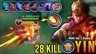 28 Kills!! Yin New Broken Build is Finally Here!! - Build Top 1 Global Yin ~ MLBB