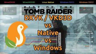 Rise of the Tomb Raider Benchmark - DXVK vs VKD3D vs Native vs Windows