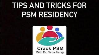 Tips and Tricks for MD /Residency in PSM:Community medicine lecture,PSM tutorial